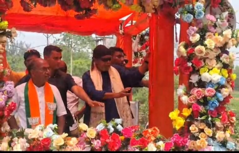 কুলটিতে বিজেপির শক্তি প্রদর্শন, মিঠুন চক্রবর্তী-র রোড শোয়ে উচ্ছ্বাস