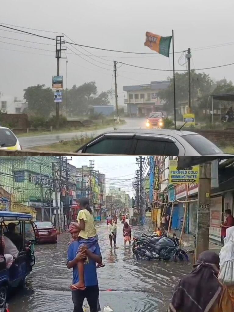 আসানসোল শিল্পাঞ্চলে স্বস্তির বৃষ্টি, হট্টন রোডে জলজটে ভোগান্তি