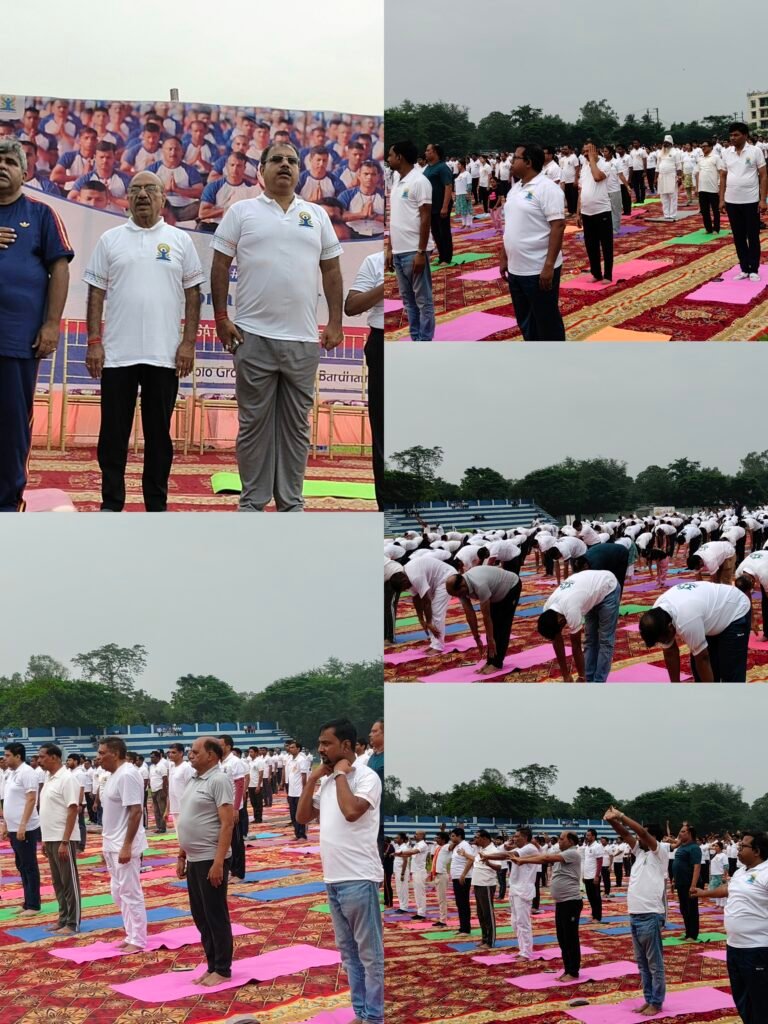 আসানসোল ইন্ডোর স্টেডিয়ামে জাঁকজমকপূর্ণ আন্তর্জাতিক যোগ দিবস উদযাপন